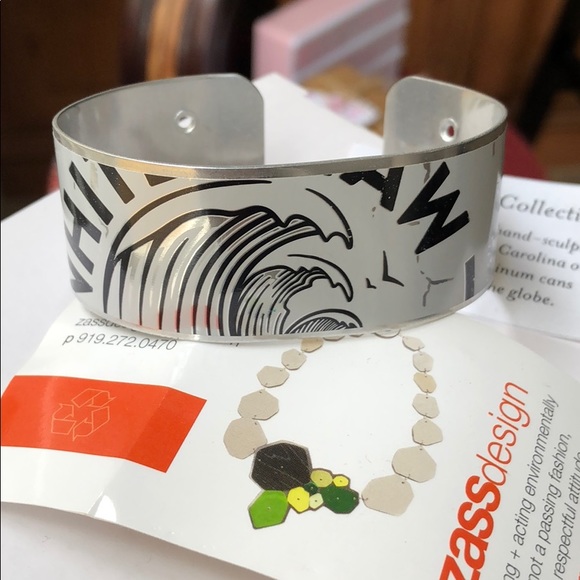 🆕 Handmade Brew Cuff Bracelet “Wave” Zass Design - Picture 5 of 8